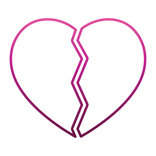 Broken heart Generic Gradient icon