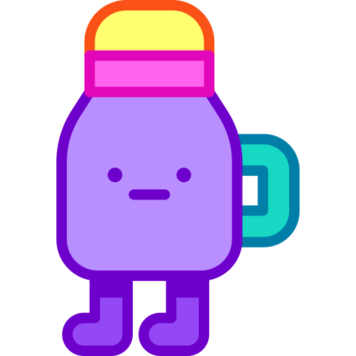 Travel mug Retro Neon Lineal color icon