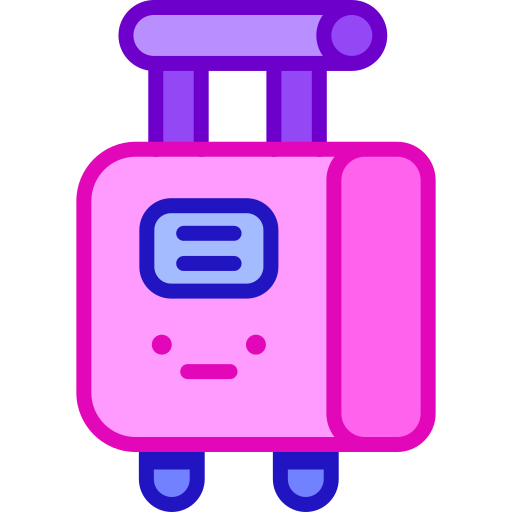 bagaż Retro Neon Lineal color ikona