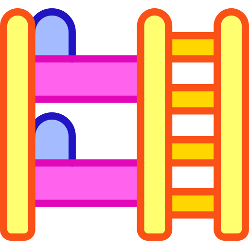 Двухъярусная кровать Retro Neon Lineal color иконка