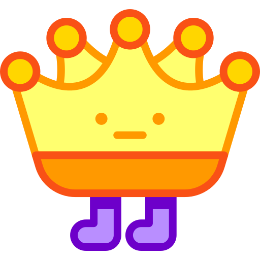 corona del rey Retro Neon Lineal color icono