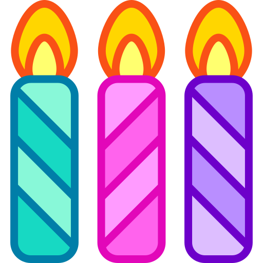 Candles Retro Neon Lineal color icon