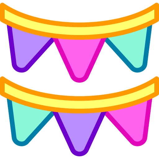 wimpel Retro Neon Lineal color icon