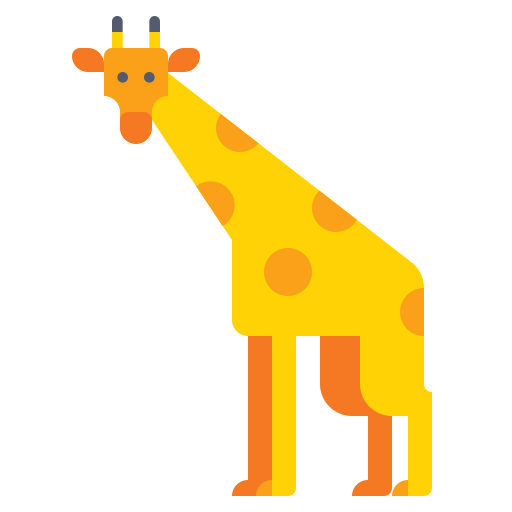 Жирафа Flaticons Flat иконка