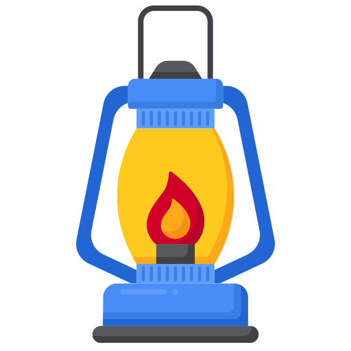 lampara de aceite Flaticons Flat icono