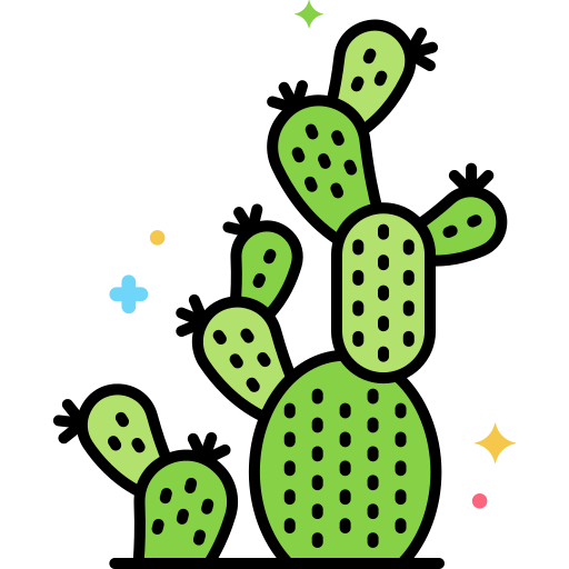 Cactus Flaticons Lineal Color icon