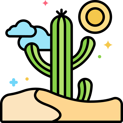 cactus Flaticons Lineal Color Icône