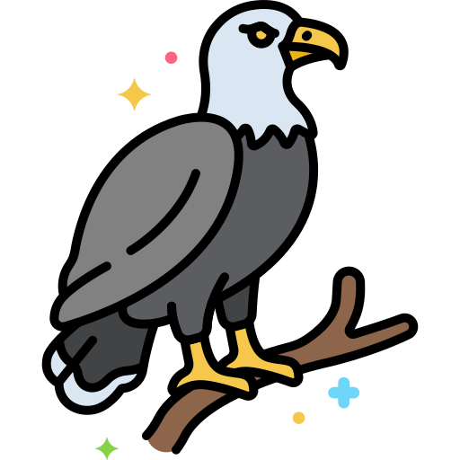 Águila Flaticons Lineal Color icono