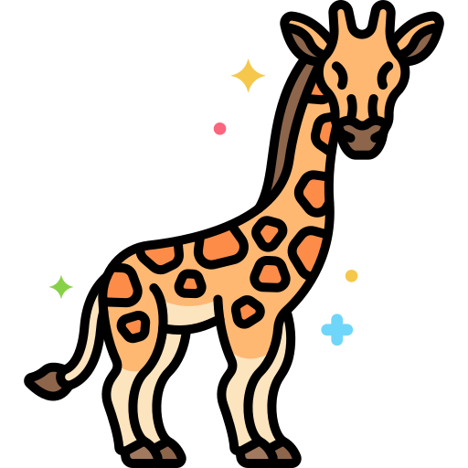 giraffa Flaticons Lineal Color icona