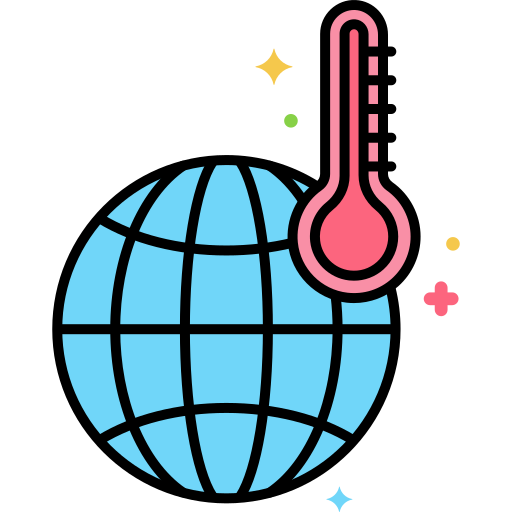 Global warming Flaticons Lineal Color icon