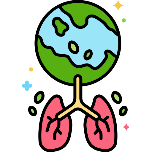 Lungs Flaticons Lineal Color icon