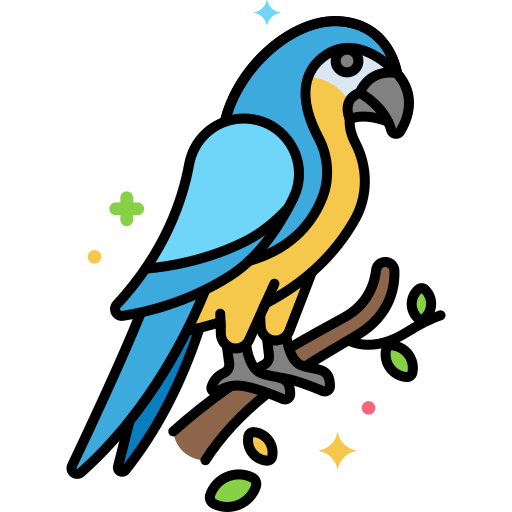 Macaw Flaticons Lineal Color icon