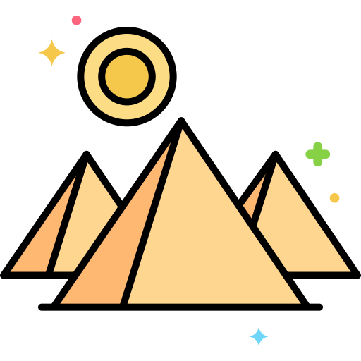 pyramide Flaticons Lineal Color Icône