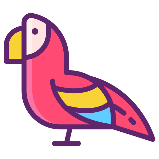 Parrot Flaticons Lineal Color icon