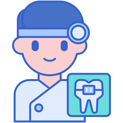 orthodontiste Flaticons Lineal Color Icône