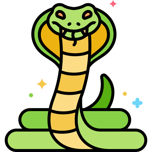 serpente Flaticons Lineal Color icona