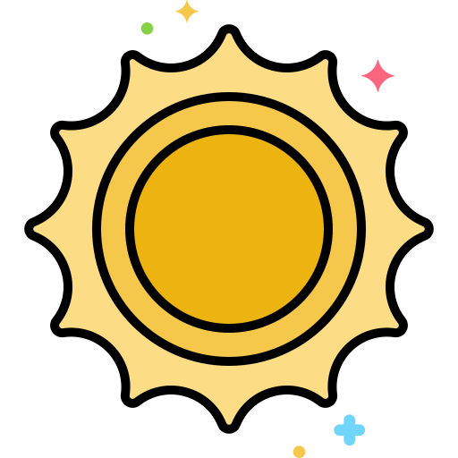 sonne Flaticons Lineal Color icon