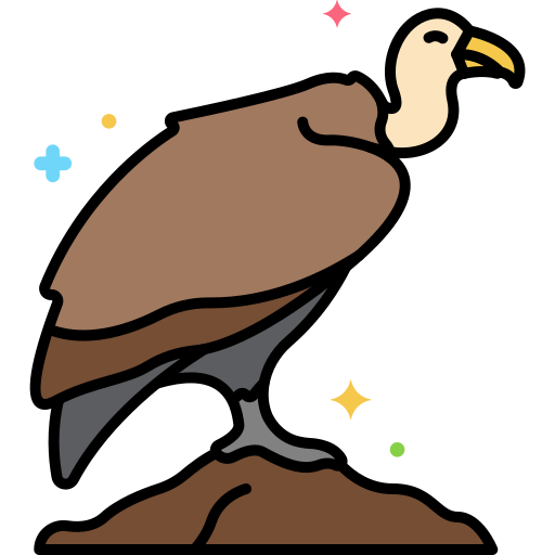 avvoltoio Flaticons Lineal Color icona