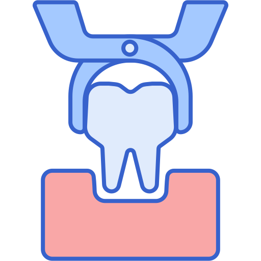 estrazione di un dente Flaticons Lineal Color icona