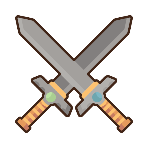 Swords Flaticons Lineal Color icon