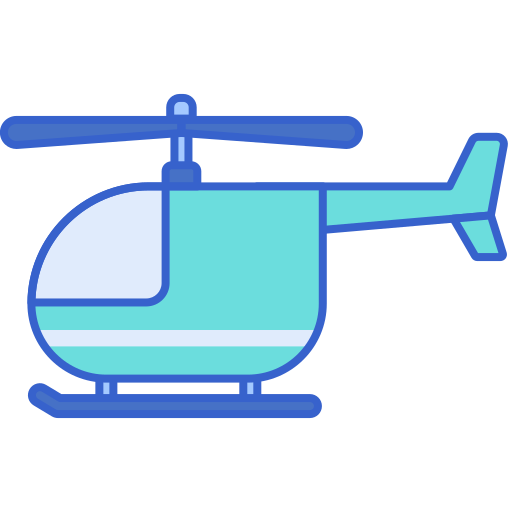 헬리콥터 Flaticons Lineal Color icon