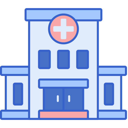 szpital Flaticons Lineal Color ikona