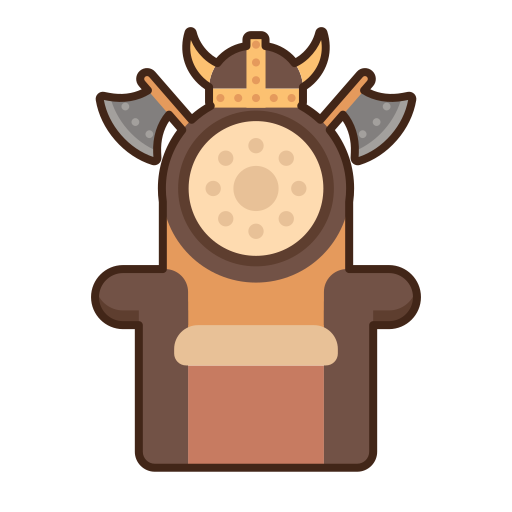 Throne Flaticons Lineal Color icon