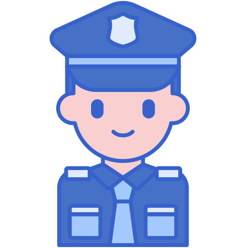 polizist Flaticons Lineal Color icon