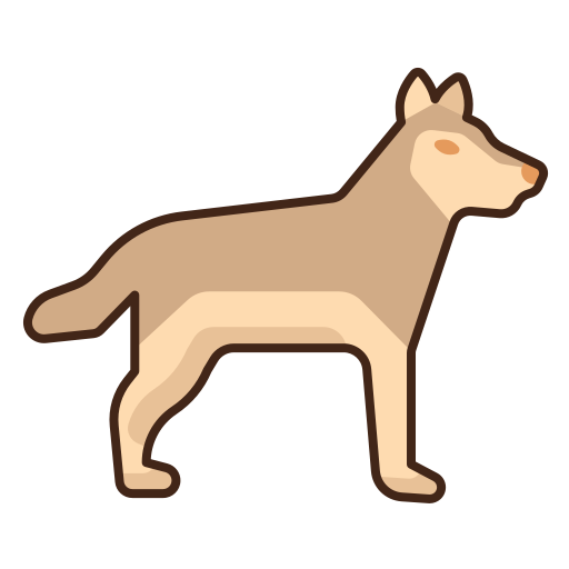 wolf Flaticons Lineal Color icoon