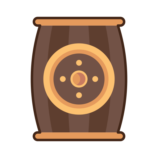 Wood bucket Flaticons Lineal Color icon