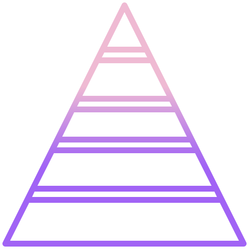 Пирамида графика Icongeek26 Outline Gradient иконка