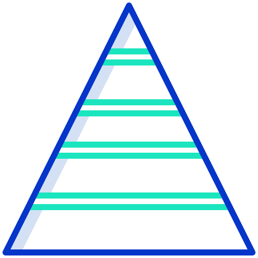 grafico a piramide Icongeek26 Outline Colour icona