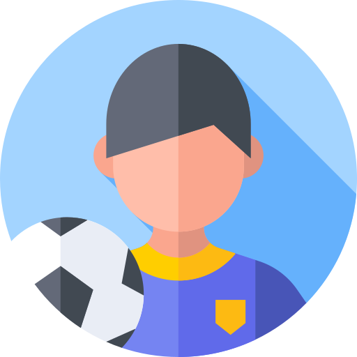 Football player Flat Circular Flat icon