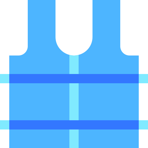 Life jacket Basic Sheer Flat icon