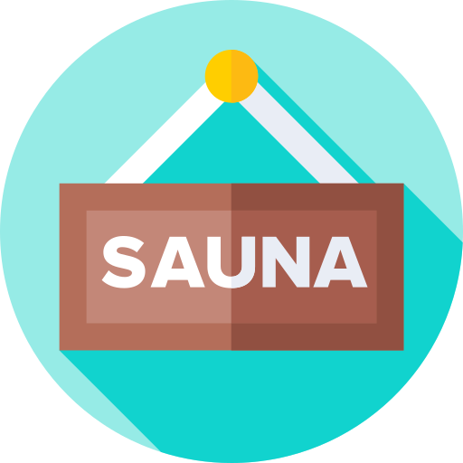 sauna Flat Circular Flat icon