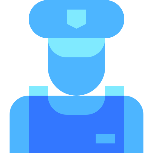 politieagent Basic Sheer Flat icoon