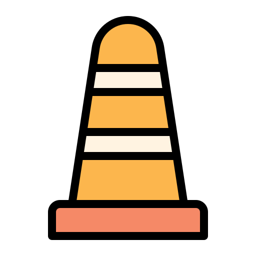 verkehrskegel Generic Outline Color icon