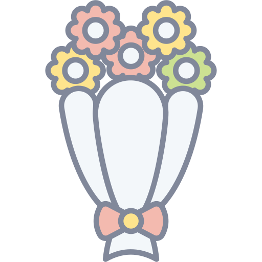 bouquet de fleurs Generic Outline Color Icône