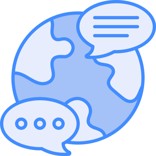 Global communication Generic Blue icon