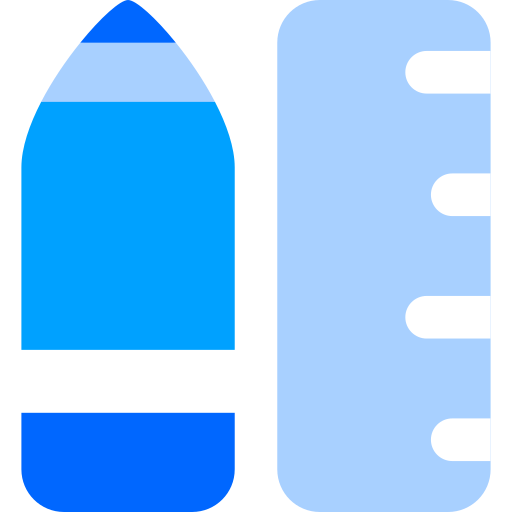ołówek i linijka Generic Blue ikona