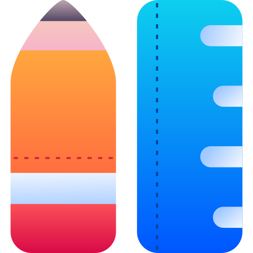 matita e righello Generic Flat Gradient icona