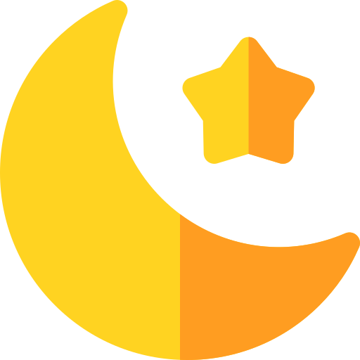 Half moon Basic Rounded Flat icon