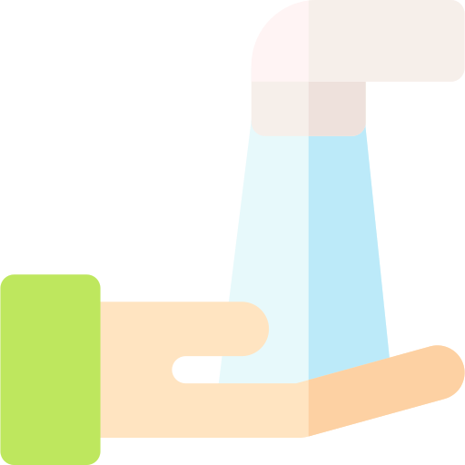 handen wassen Basic Rounded Flat icoon