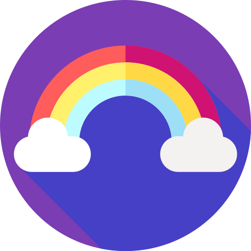 arcobaleno Flat Circular Flat icona