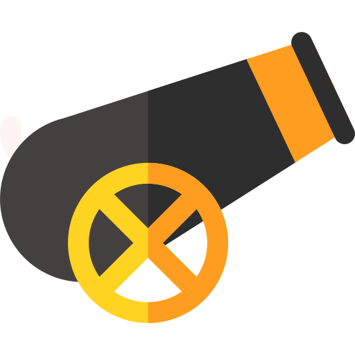 cañón Basic Rounded Flat icono