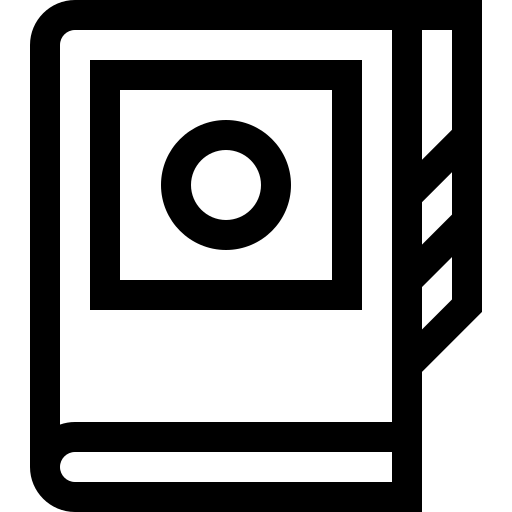 livre de contact Basic Straight Lineal Icône