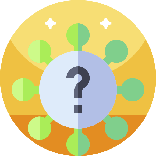 질문 Geometric Flat Circular Flat icon