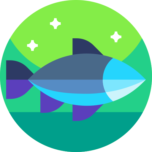 Salmon Geometric Flat Circular Flat icon