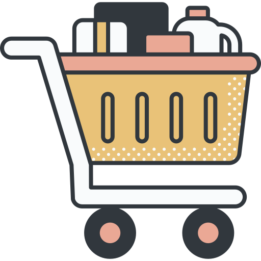 Shopping cart Detailed Offset Lineal color icon