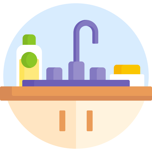 Kitchen sink Detailed Flat Circular Flat icon